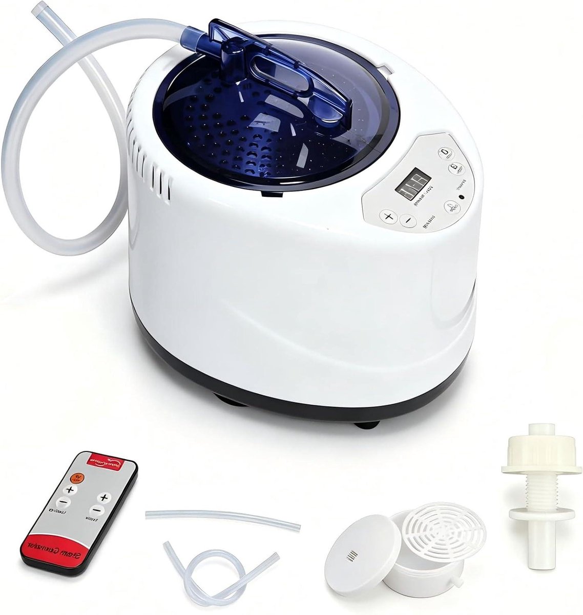Stoomgenerator - Sauna apparaat - Thuis ontspannen - 15 warmtestanden - 3 liter inhoud - Wit