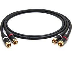 2534 Quad cable pair (L,R) stereo professional enoaudio | neutrik gold cinch | hifi - 3 m