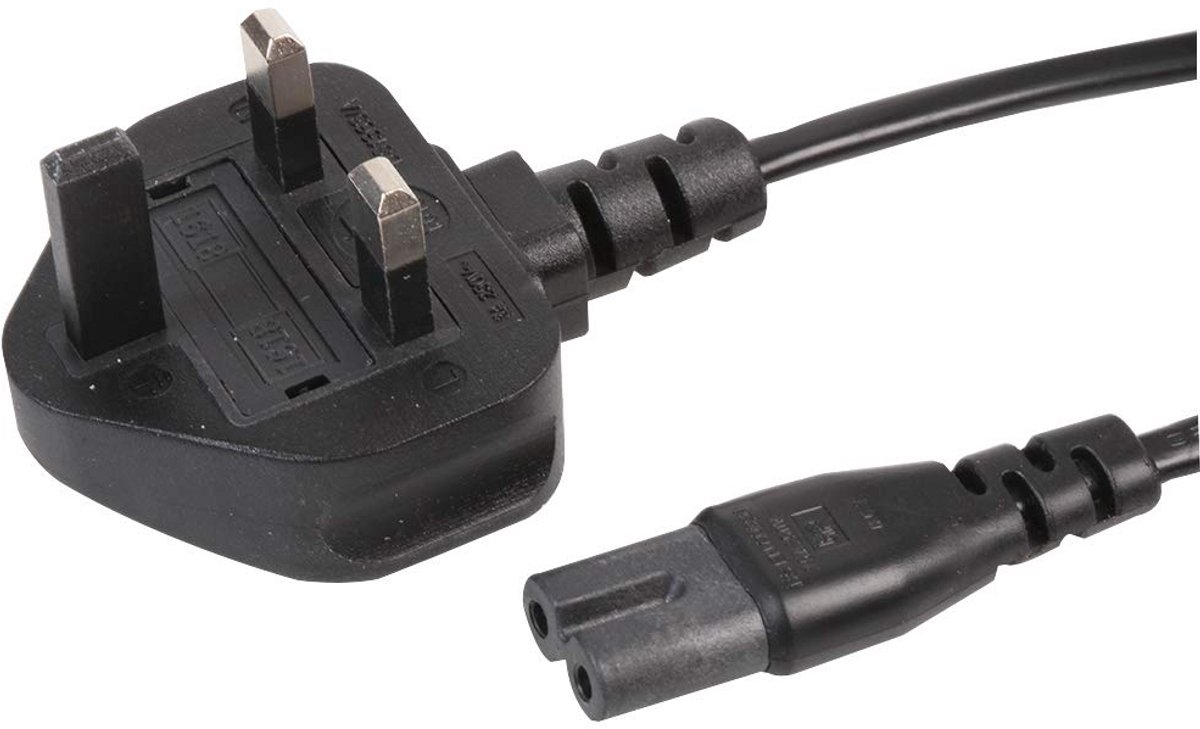 Pro Elec PEL00812 UK power plug to C7 lead,Black,3 m