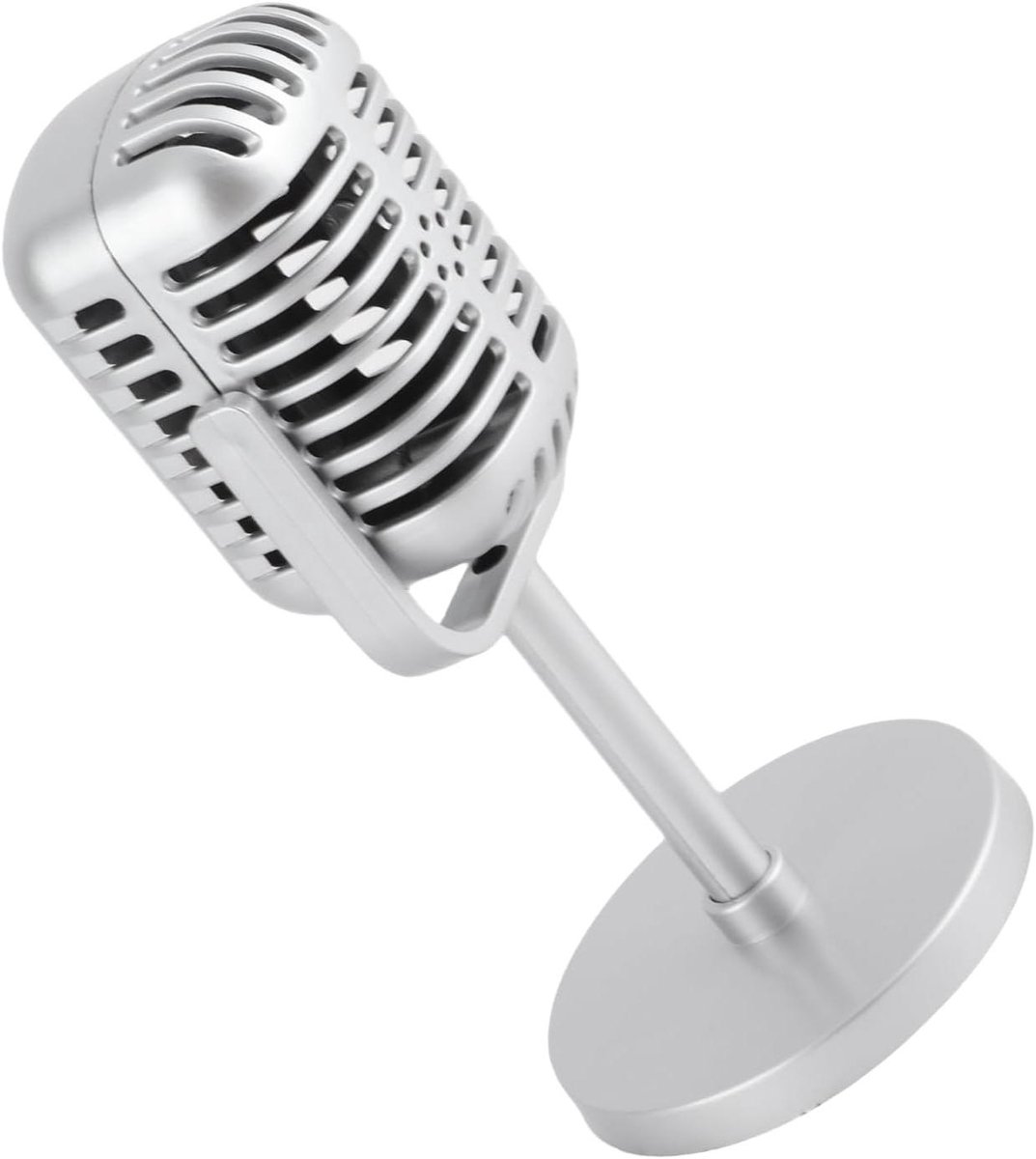 Nep Microfoon - Speelgoed Microfoon - Film Rekwisiet - Zeer Gesimuleerd - 8x17x5 cm - Zilver