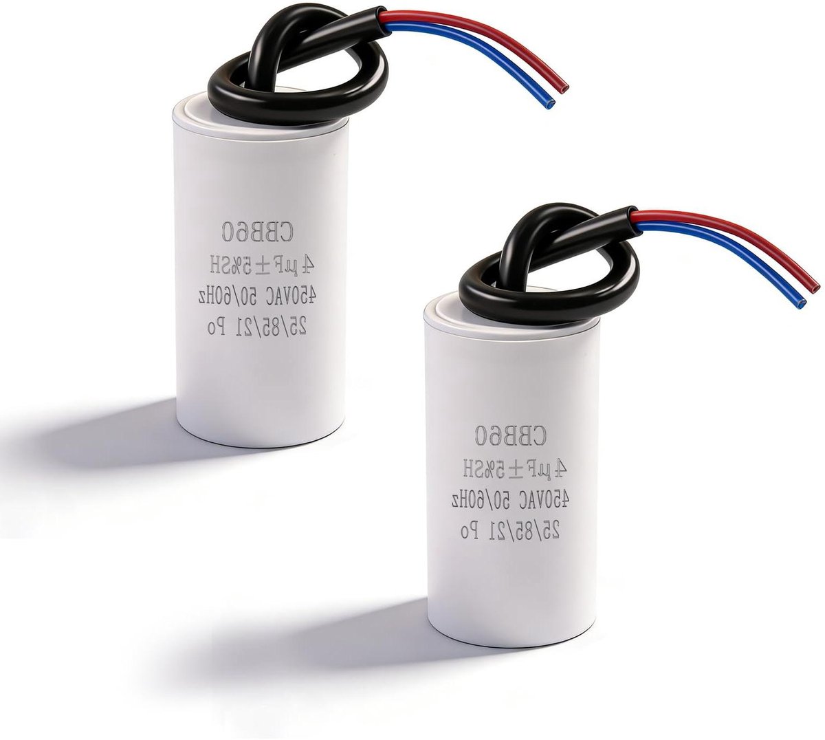Startcondensator Motor - Motorcondensator Wisselstroom - Motor Aansturen - Hoge Isolatie Weerstand - 4µF 450V - Zwart