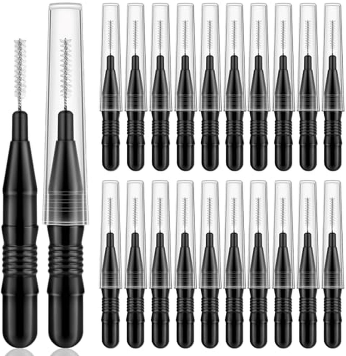 20 Stuks Microwenkbrauwborstel en Spoolie Borstel voor Wimpers en Wenkbrauwen