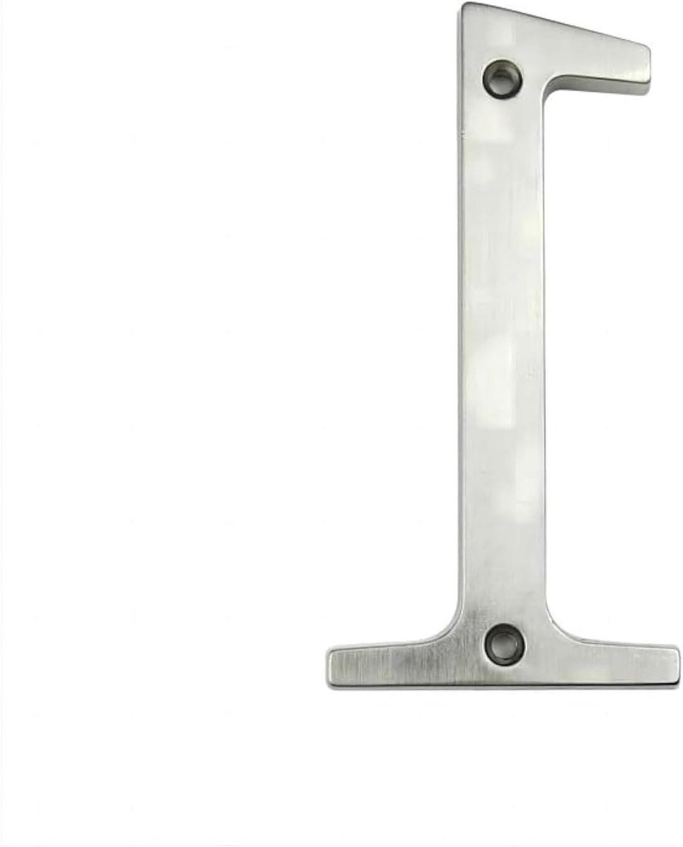 Huisnummer - Adresbord Metaal - Buiten Zichtbaar - Moderne Uitstraling - 101 mm Hoog - Zilverkleurig