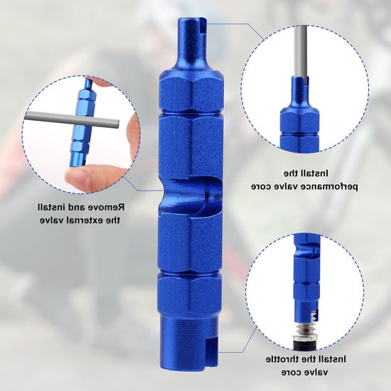 Presta Ventielkern Reparatieset voor Tubeless Race- en MTB-banden - Inclusief Ventielkernen, Doppen, Schroeven en Gereedschap — afbeelding 3