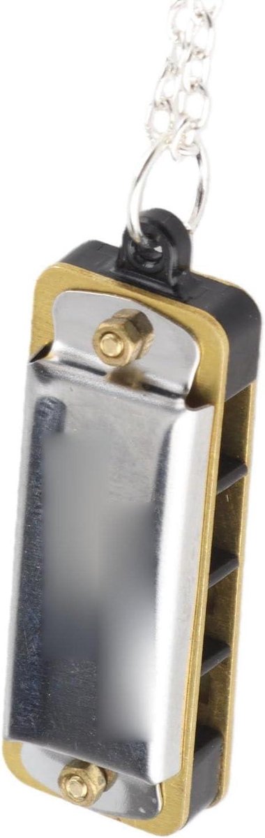 Mini Mondharmonica - Muziekinstrument Ketting - Muziek Leren Spelen - Ketting Ontwerp - 4 Gaats - Zilver