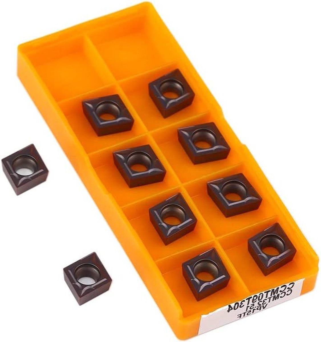 Carbide Inserts - Metaal Snijgereedschap - Intern Draaien - Wolfraamcarbide Materiaal - 10 Stuks - Zilverkleurig