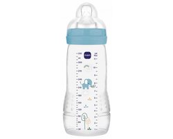 MAM Easy Active Fles 2e Fase 330 ml 6 Maanden en + Zeer Snelle Stroom (Kleur : Parel)