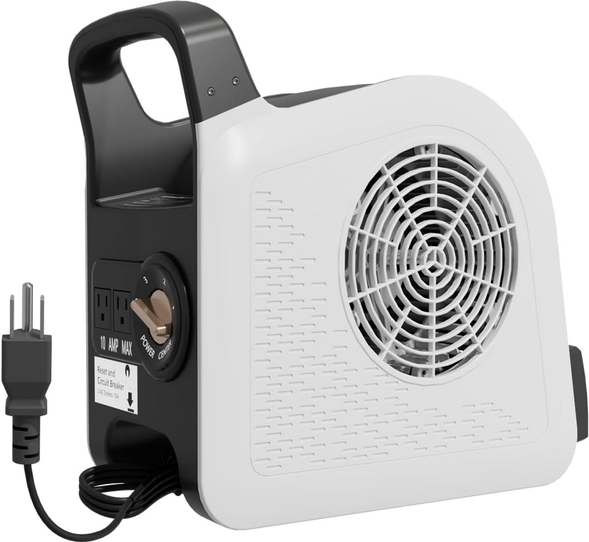 Krachtige Vloerventilator Wit - Stil & Verstelbaar Tafelventilator met 3 Snelheden