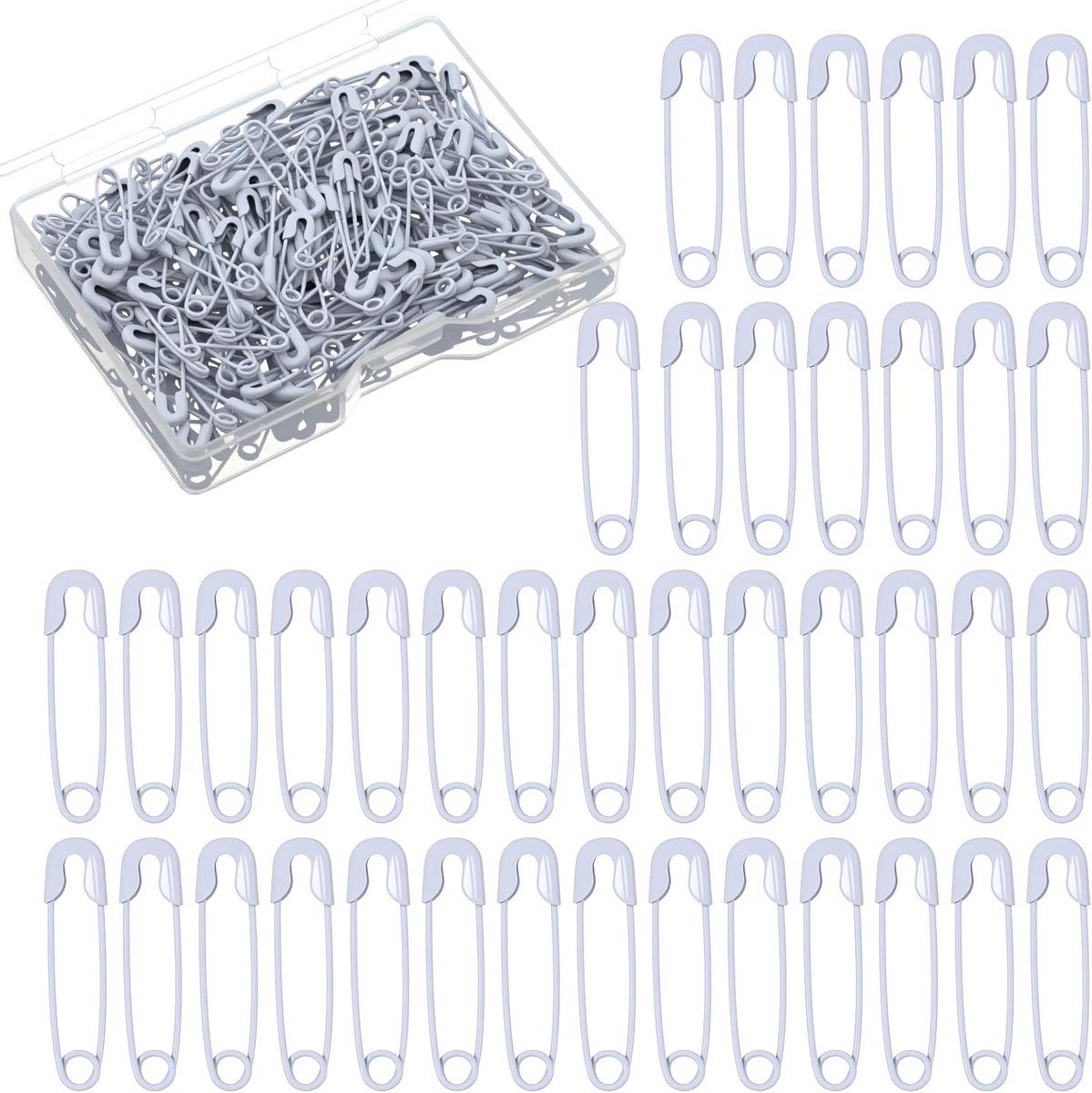 250 stuks veiligheidsspelden 19 mm roestbestendig wit - ideaal voor kleding, handwerk, naaien en sieraden