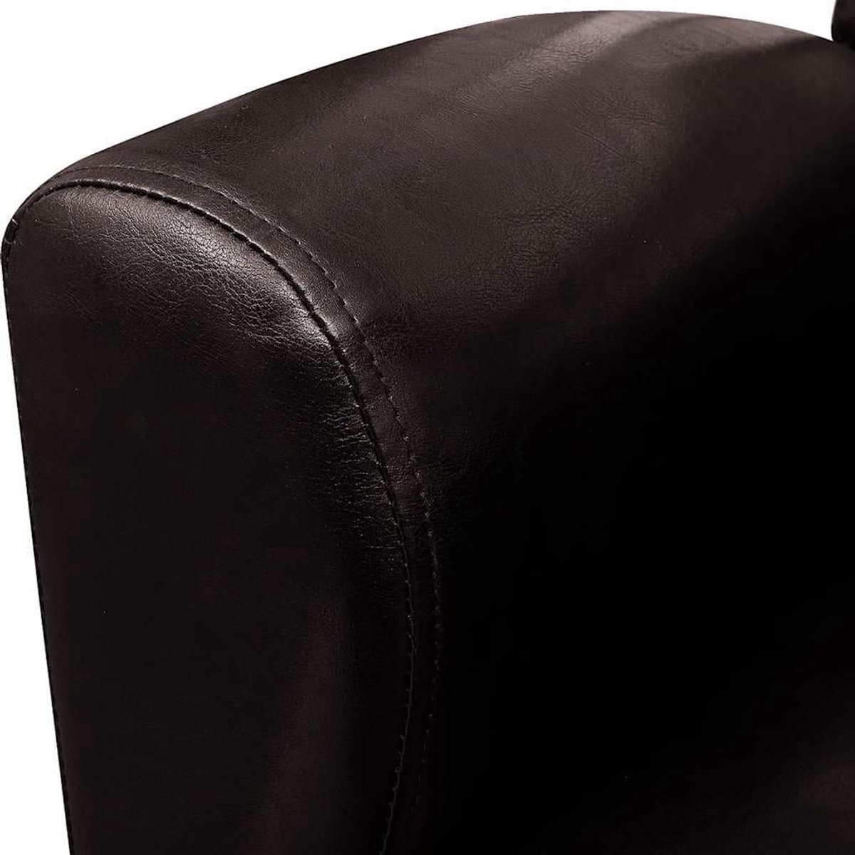 Copenhagen Comfort Luxe Kunstleren Fauteuil 70 × 69 × 72 cm Bruin | Moderne Armstoel met Ergonomisch Zitcomfort en Stevig Frame (Mobili Bella)