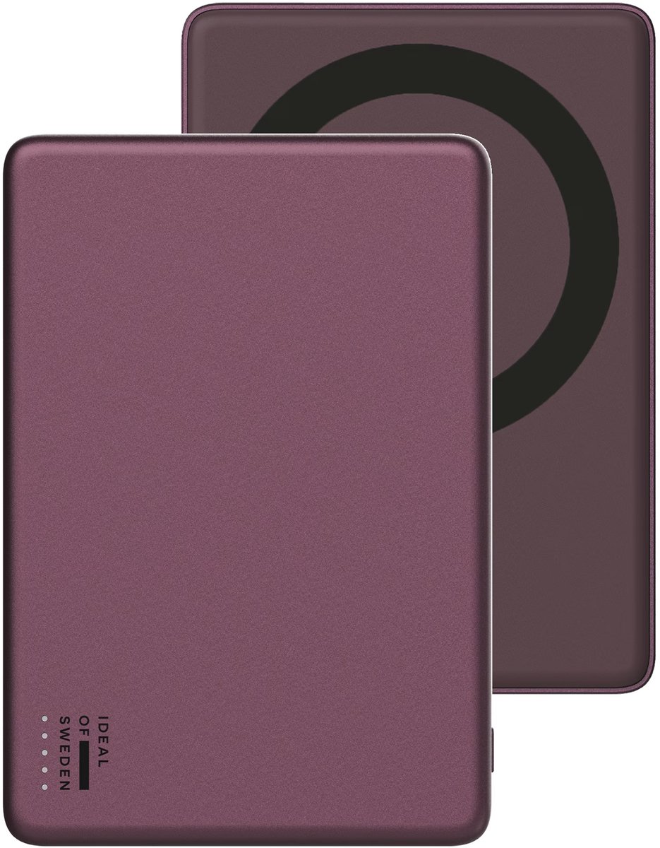 Ideal of Sweden - Slanke Powerbank MagSafe 5000 mAh Kersenlak - Cherry