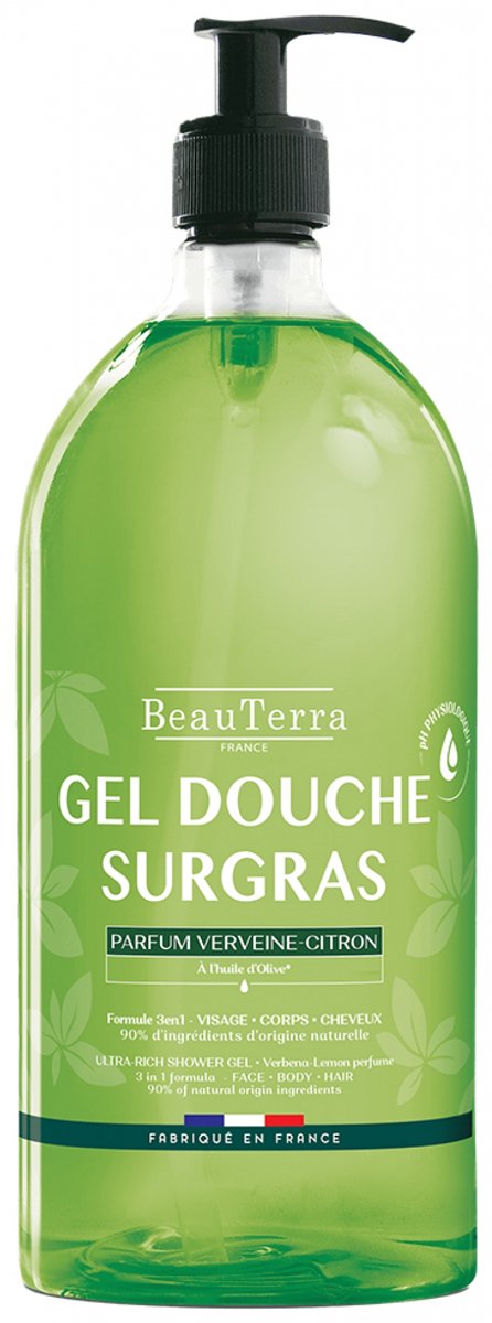 Beauterra Gel Douche Surgras Verveine Citron 1l