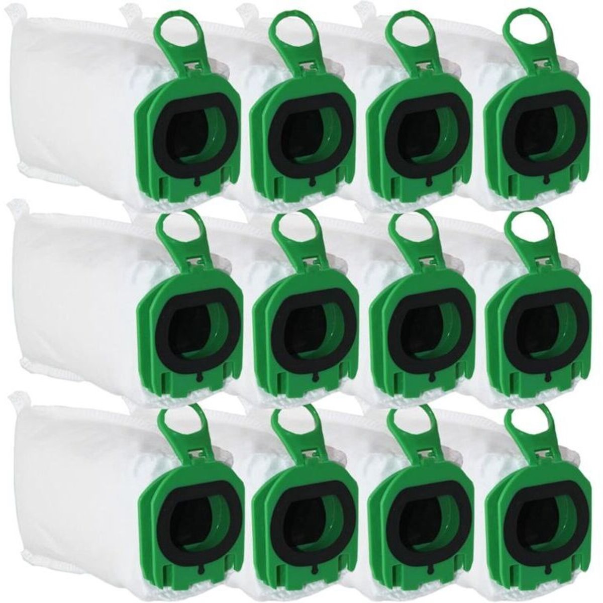 12 stofzuigerzakken Geschikt voor de Vorwerk Kobold VB100 en FP100 stofzuigers.