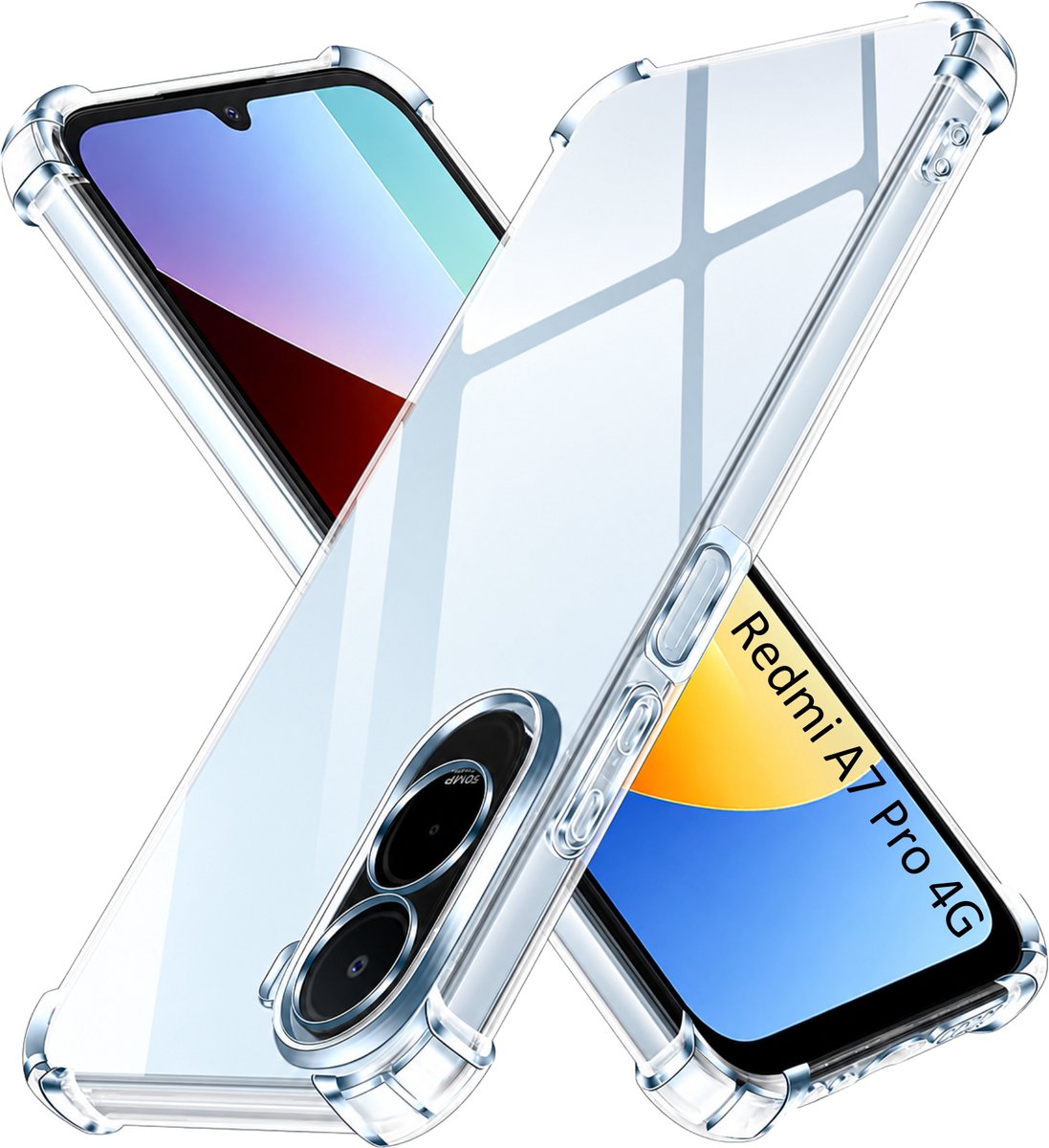 Hoesje geschikt voor Xiaomi Redmi A7 pro 4G backcover Shockproof siliconen Transparant