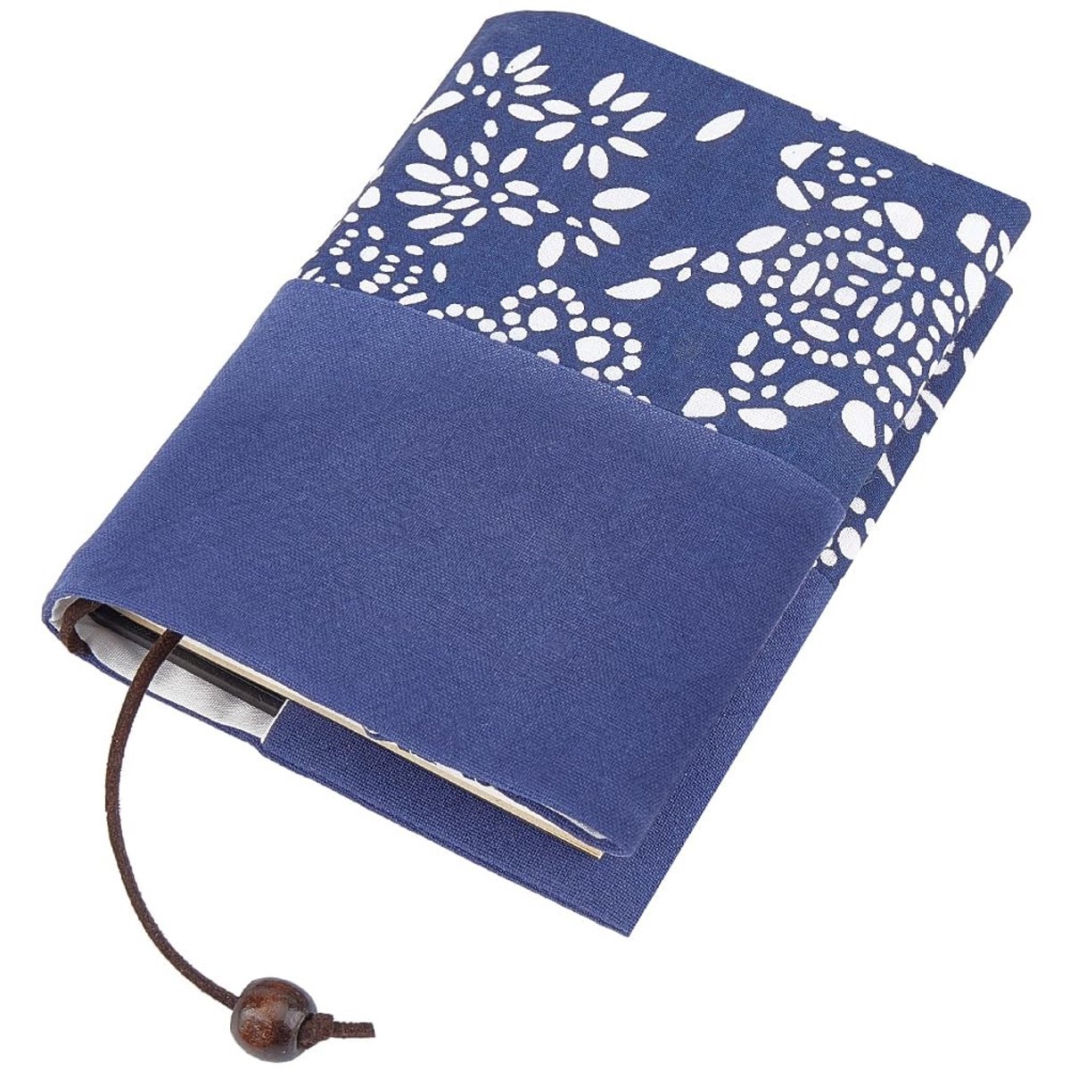 Dailygoods - Dailygoody - Boekbeschermer - Verstelbare Boekhoes - Zachte Doek - Marineblauw - Retro - Geschikt voor A6 Hardcover en Paperbacks - Perfect voor Stude...