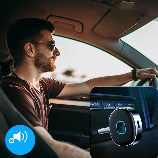 FloraGrace Bluetooth-adapters - Bluetooth Ontvanger Auto - Handsfree Bellen - AUX Bluetooth Adapter - Compatibel Met Alle Auto’s - Zwart — afbeelding 3