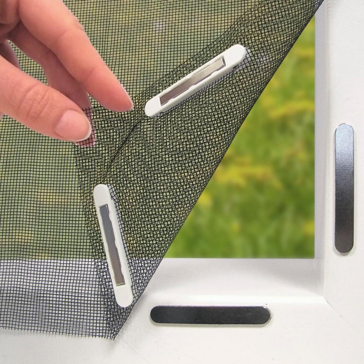 longziming -Magnetisch Vliegengordijn - Magnetisch Hor - Raamhor - 130x150 Cm - Fijnmazig Polypropyleen Weefsel - Halftransparant Met Luchtcirculatie - Geschikt Voor Alle Ramen - 1 Stuk