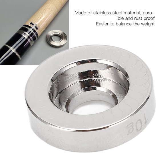 Dailygoods - Dailygoody - Biljartkeu Balansring - Keu Gewicht Ringen - Verbeter je spel - Geschikt voor Biljart en Pool - Training en Competitie van Dailygoods — afbeelding 2