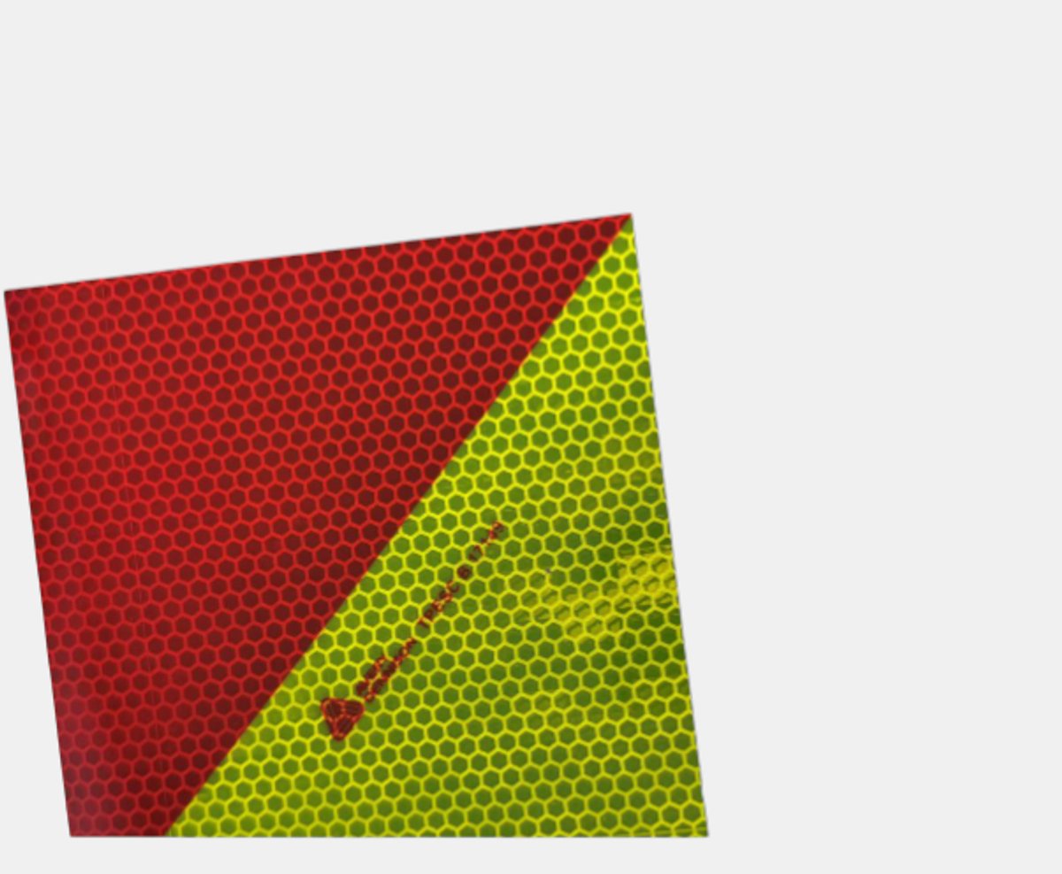 Chevron folie V-8013 Geel/Rood | Avery Dennison Rechtswijzend / 1220mm / 1m