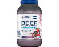 Beef Mass Gainer Frozen Berries – 3.13 kg – Applied Nutrition – Hoogwaardige Spiermassa Gainer – 42g Eiwit per Portie – Lactosevrij - Weight Gainer