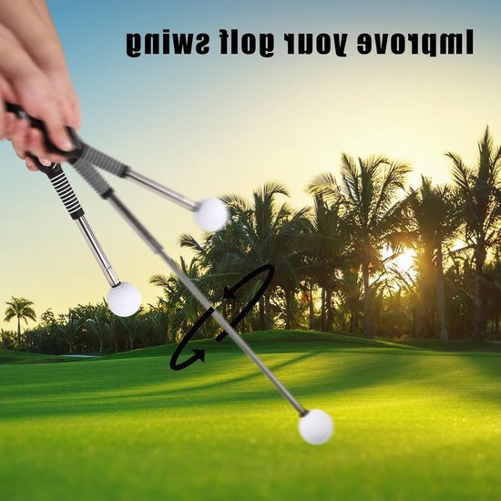 Retractable Golf Swing Training Aid - Draagbare Grip Trainer met Opbergtas voor Binnen Training, Warming Up en Chipping Oefeningen - Ideaal voor Golf Enthousiastelingen van Merkloos — afbeelding 2