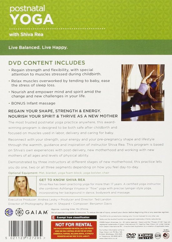 Postnatale Yoga DVD - Herstel Oefeningen - Lichaam Herstellen - Met Baby Oefeningen - 1 uur 37 min - Niet gespecificeerd — afbeelding 2