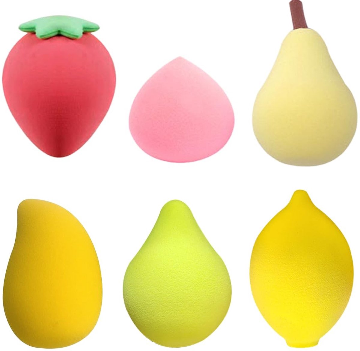 Allecto - Makeup Spons Set - Fruitvormige Make-Up Sponzen voor Perfecte Foundation - Ideaal voor Professioneel Gebruik - Geschikt voor Alle Huidtyp...