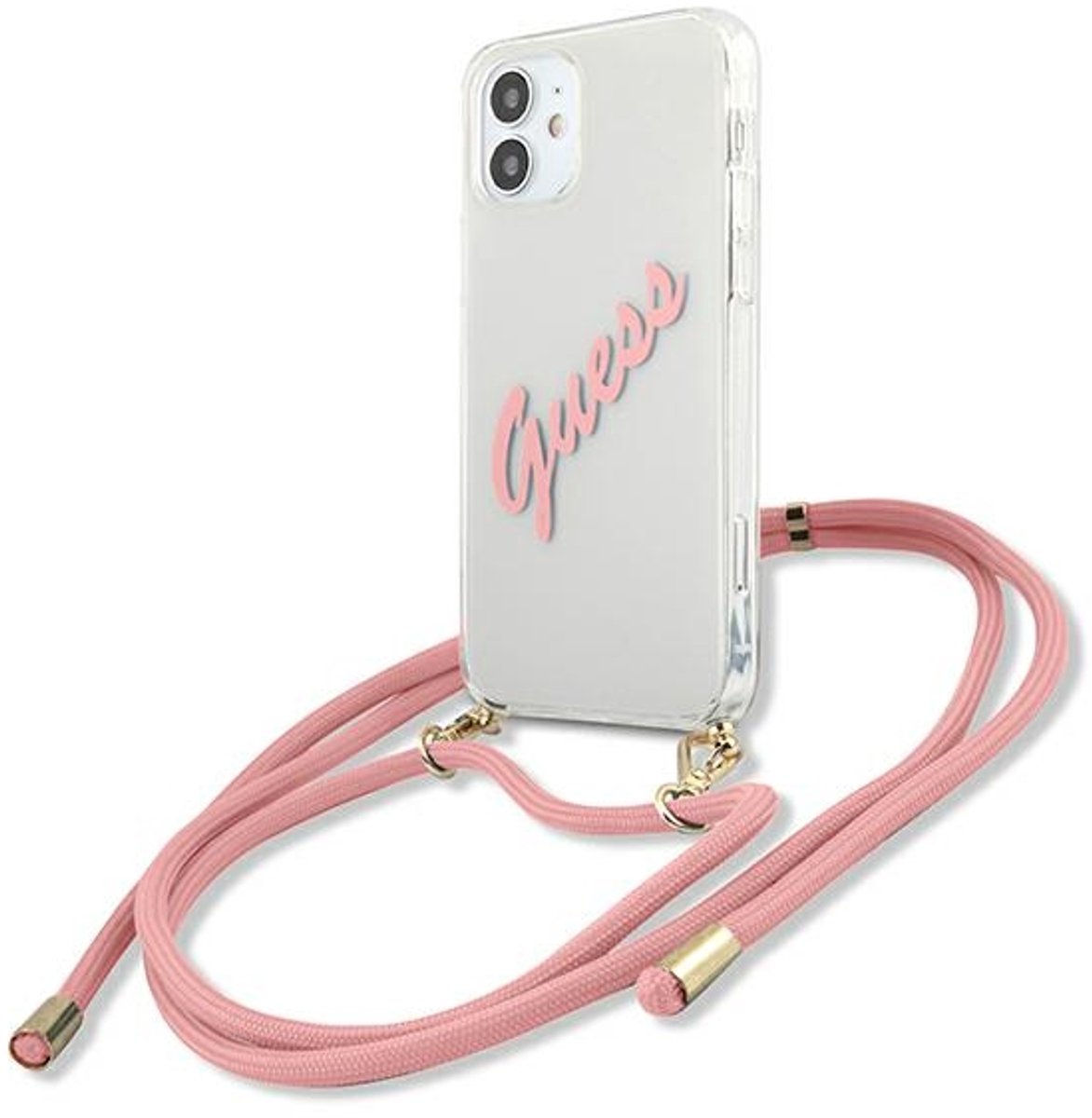 Guess - GUHCP12SCRTVSPI - iPhone - 12 - mini - 5.4 - roze/roze - hardcase - Script - Vintage