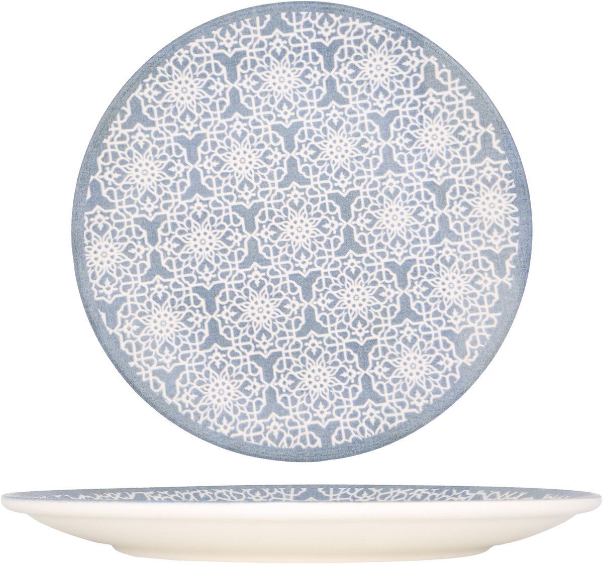 Kütahya Porselen Dinerbord - Casa Blue - Porselein - 27 cm - set van 6