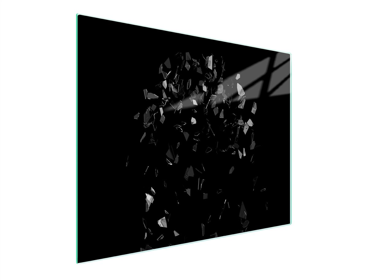 TMK ArtDeko - Snijplank Glas - 52x30cm - Zwart - Hittebestendig - Antislip