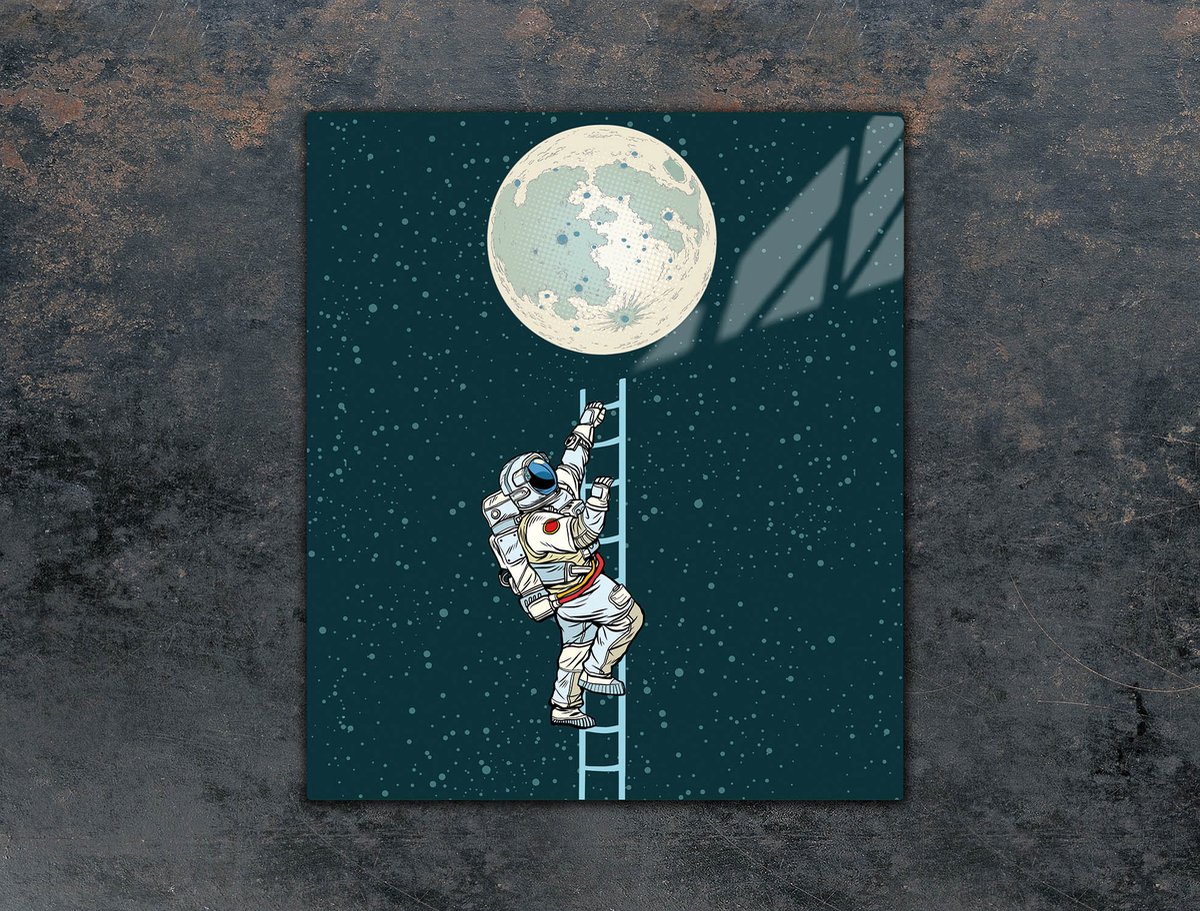 TMK ArtDeko - Serie - Snijplank - Księżyc - Glas - 45x52 cm