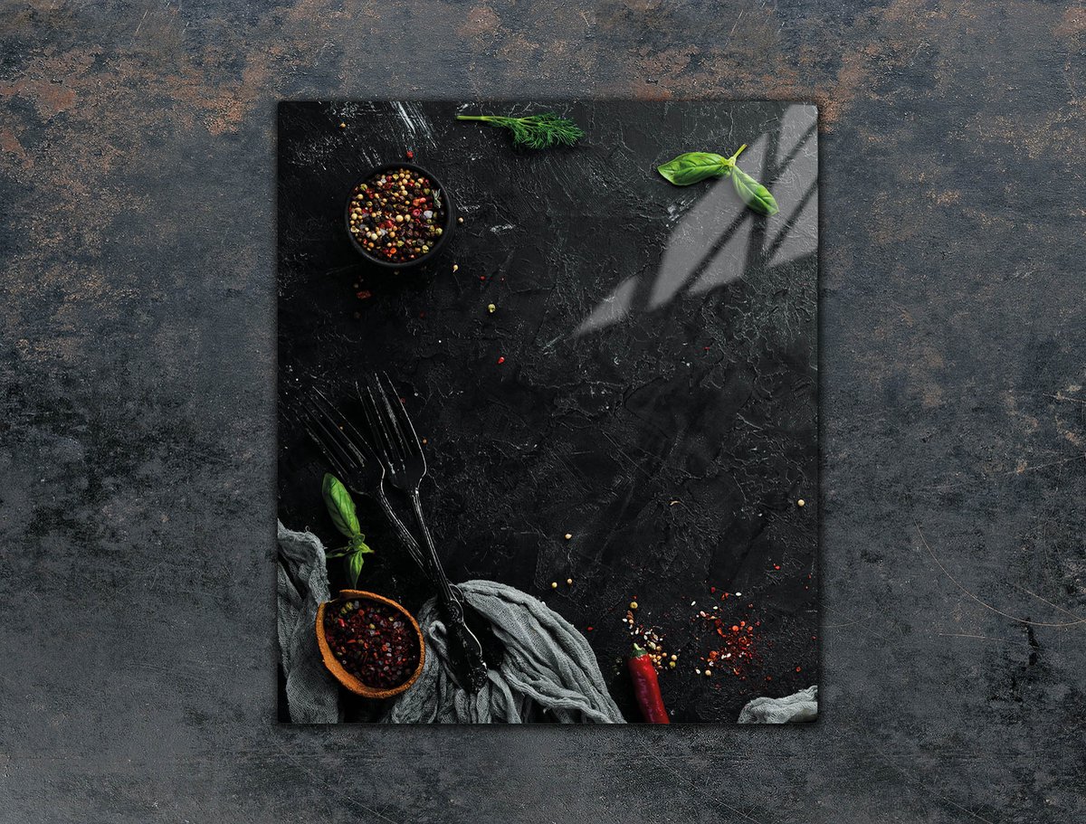 TMK ArtDeko - Snijplank - Glas - 45x52 cm - Decoratieve Print