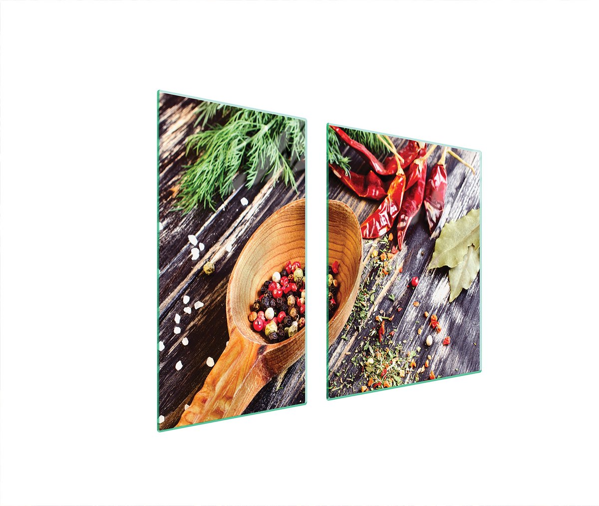 TMK ArtDeko Serie - Snijplank - 90x52 cm - Bescherming - Specerijenmotief