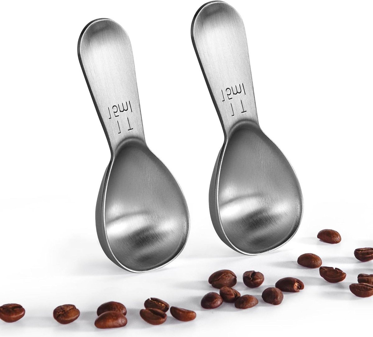 Roestvrijstalen Lepels - Maatlepels Set - Koffie Doseren - Vaatwasserbestendig - 2 stuks 15ml - Zilverkleurig