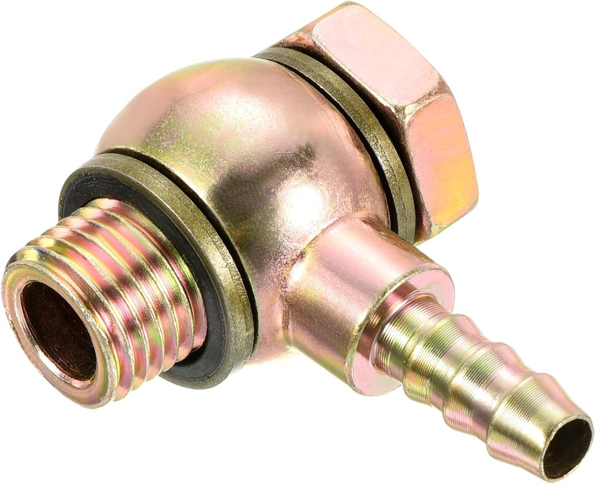 Hose Barb Fitting Elbow M14 x 1.5, Barbed Connector voor Gas, Water en Olie, Geschikt voor 8mm Pipelines