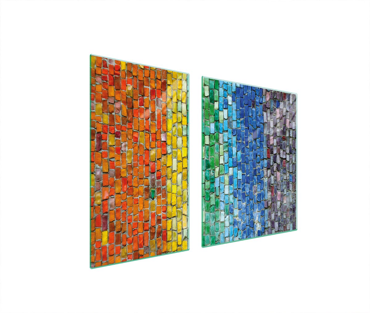 TMK ArtDeko - Snijplank - Glas - 100x52 cm - Kleurrijk