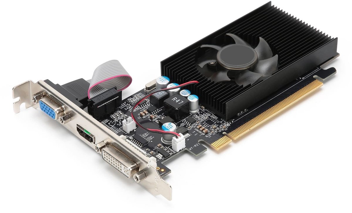 Allecto - Grafische kaart - 1G DDR2 - Ideaal voor gaming - Compact formaat - 64bit desktop videokaart - Laag geluidsniveau - Geschikt voor PC - Mod...