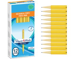 Paper Mate non-stop vulpotloden | 0,7 mm | HB #2 | gele behuizing | 12 stuks