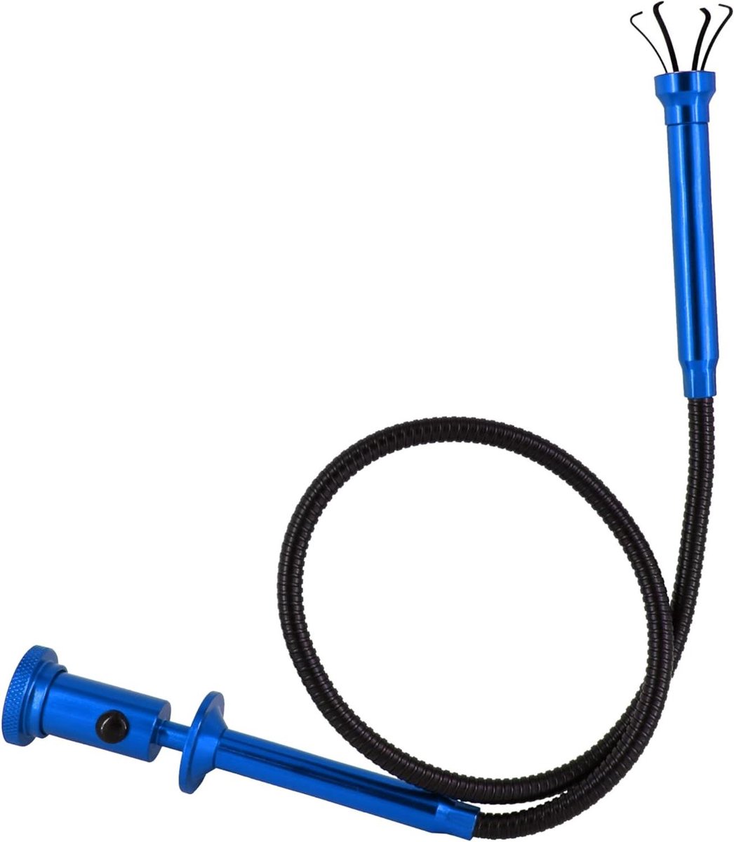 Flexibele Grijper Tool - Grijparm Magneet - Kleine Onderdelen Oppakken - Met LED en Magneet - 71 cm - Zilver