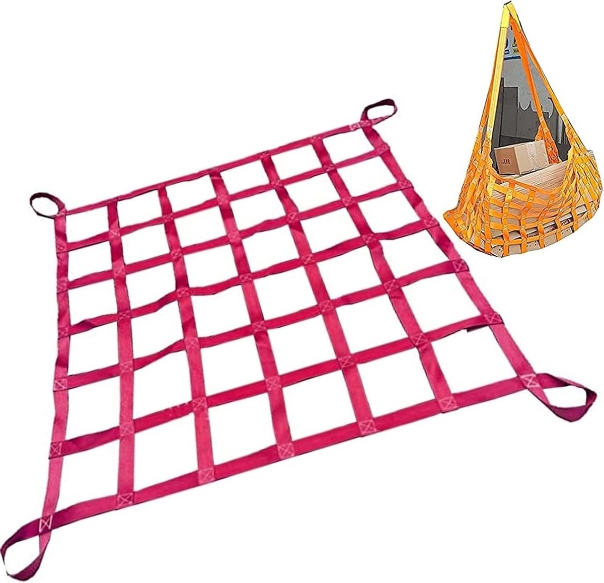Hefnet Zware Voorwerpen - Bagagenet Fijnmazig Hijsband - Goederen Verplaatsen - Plat Nylon Sterk - 280 x 1 cm
