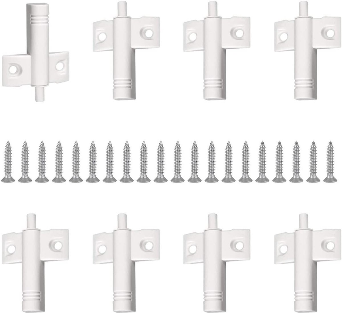 10 Stuks Soft Close Hinge Buffers voor Keukenladen en Kastdeuren - Geluidsdempers met Schroeven - Wit