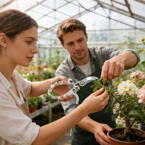 Daity 1 Stuk - Tuinschaar - Robuuste schaar, antislipschaar met duurzaam mes, geschikt voor gazon, snoeischaar, tuingereedschap voor heggen, bloemen, groenten, landschapsarchitectuur, buiten- en binnentuin. van Daity — afbeelding 2