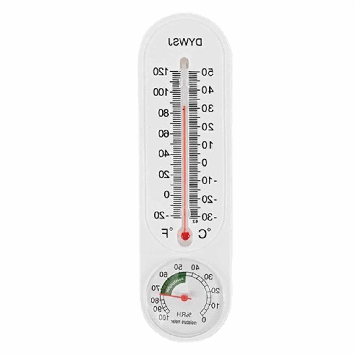 Binnenthermometer Hygrometer - Temperatuur Vochtigheid Meter - Ruimte Klimaat Meten - Mechanische Meting - 26.3 cm - Zwart