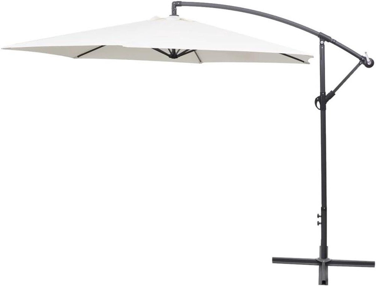 Parasol - Tuinscherm UV-bescherming - Buiten Zonnen - Ventilatie Ontwerp - 3 m - Wit zandkleur