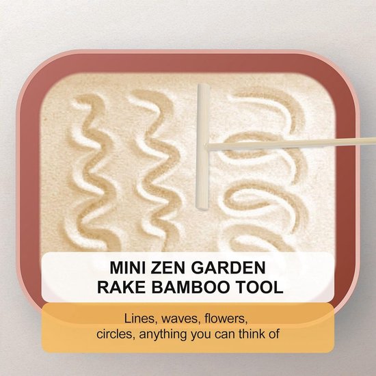 Mini Tuinset - Bamboe Gereedschap - Zen Tuinieren - Natuurlijk Bamboe - 21 cm - Houtkleur — afbeelding 2