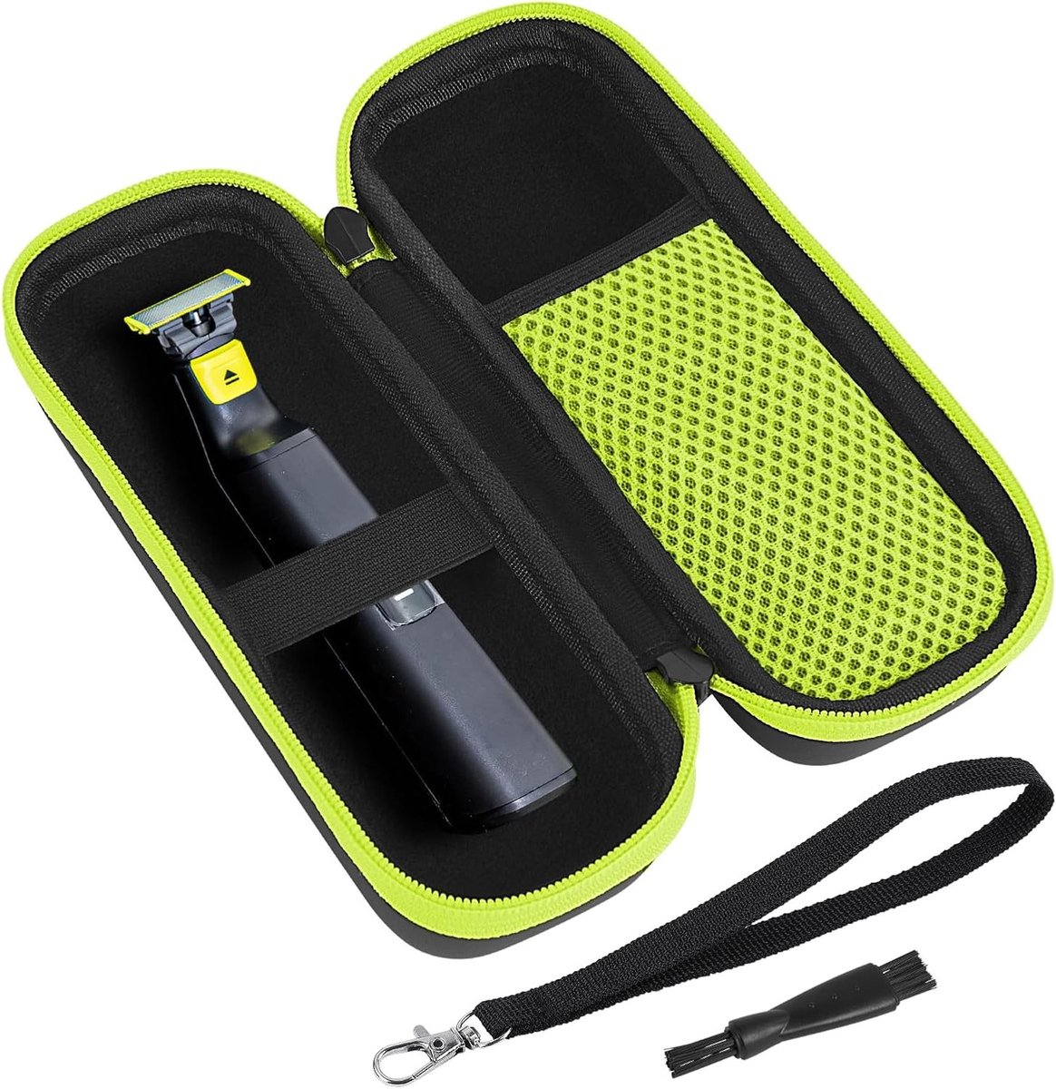 Beschermhoes voor Elektrische Scheerapparaten, EVA Hardcase met Spons, Geschikt voor QP2520/30/70/90 en Meer, 21 x 6.3 x 8 cm