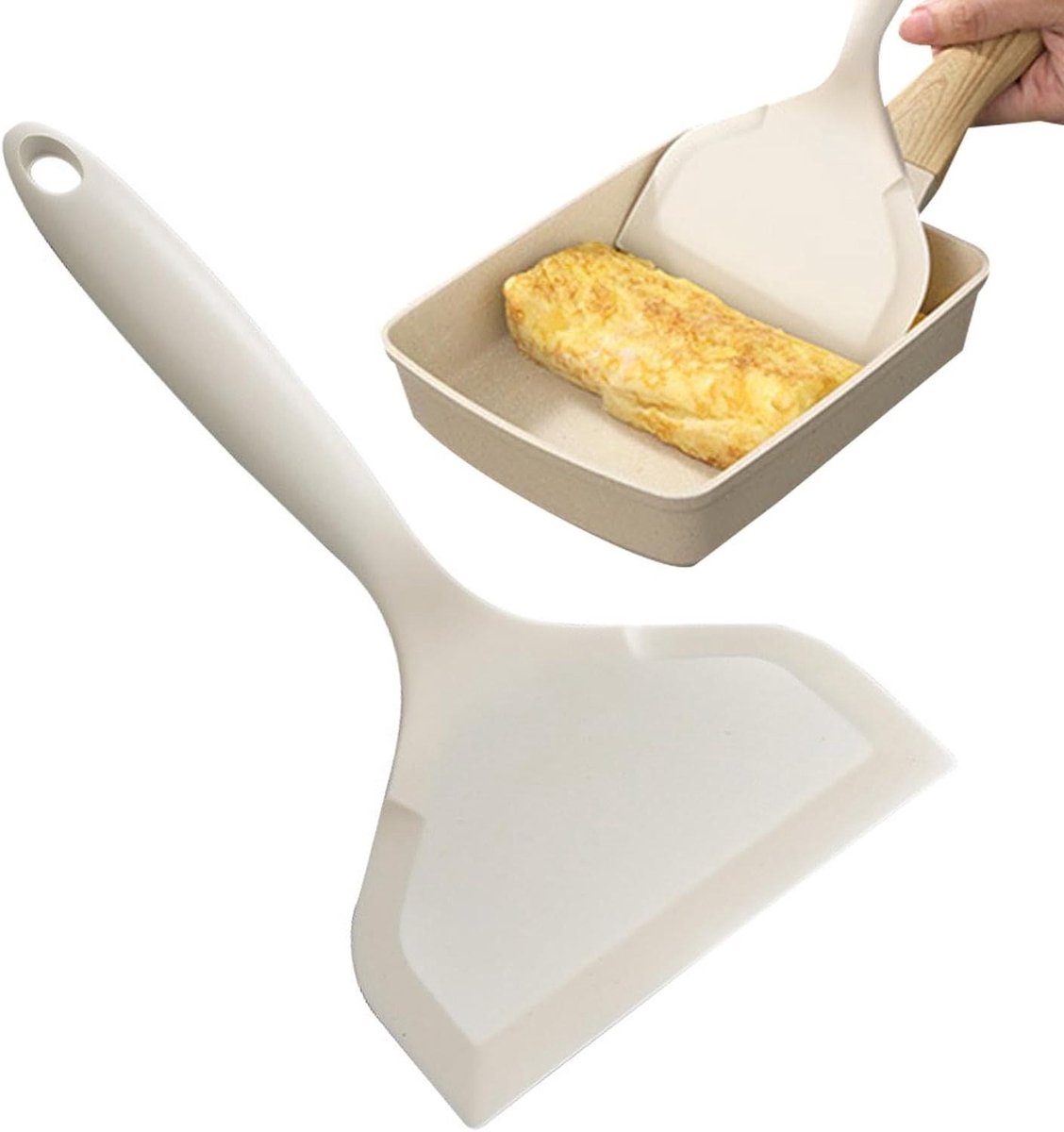 Siliconen spatel - Keuken spatel - Koken en bakken - Antiaanbaklaag - 233 x 123 cm - Wit