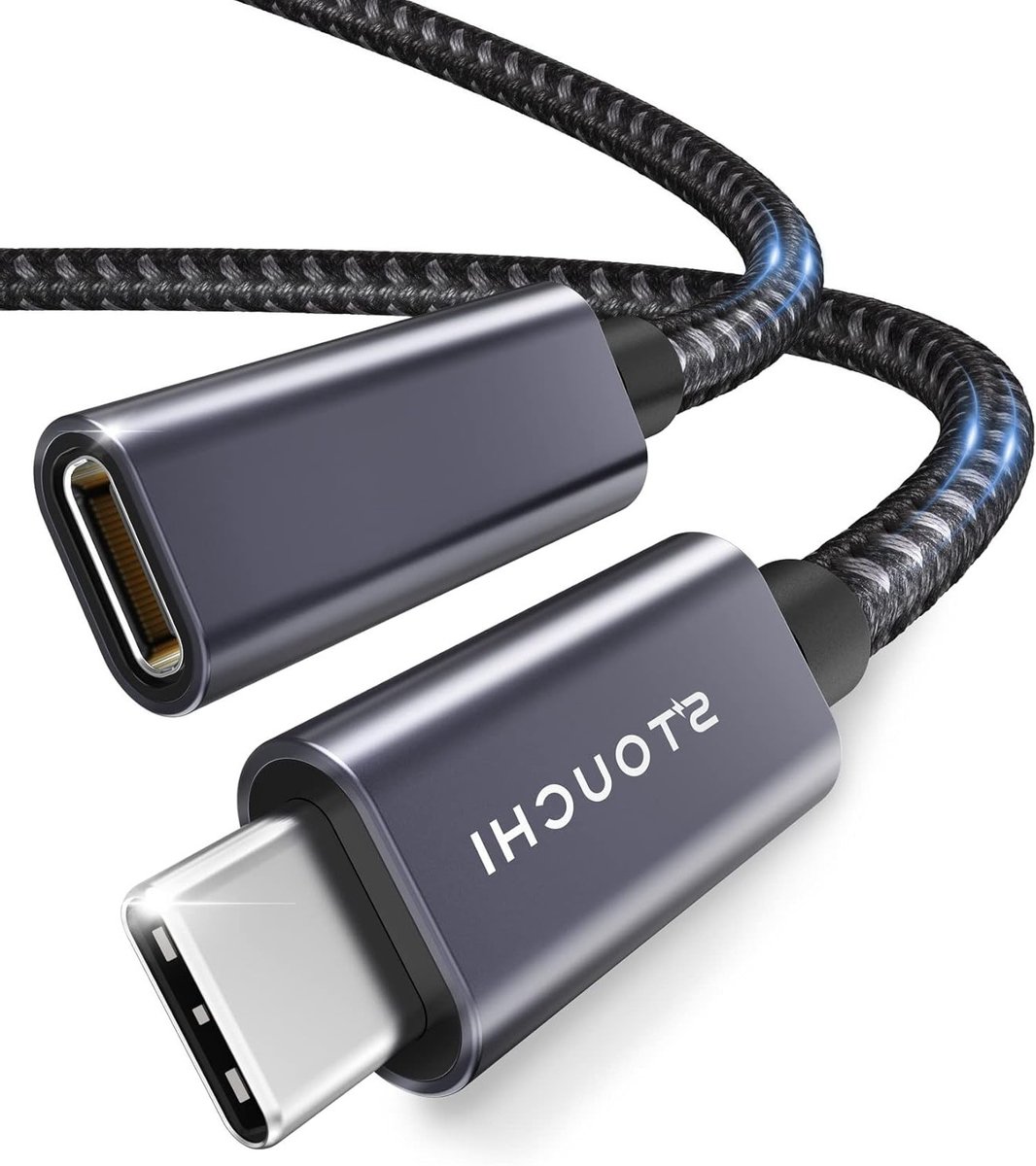 USB C Extension Cable 0.3m - Type C 3.2 Snelladen en Audio Dataoverdracht voor Tablets en Laptops