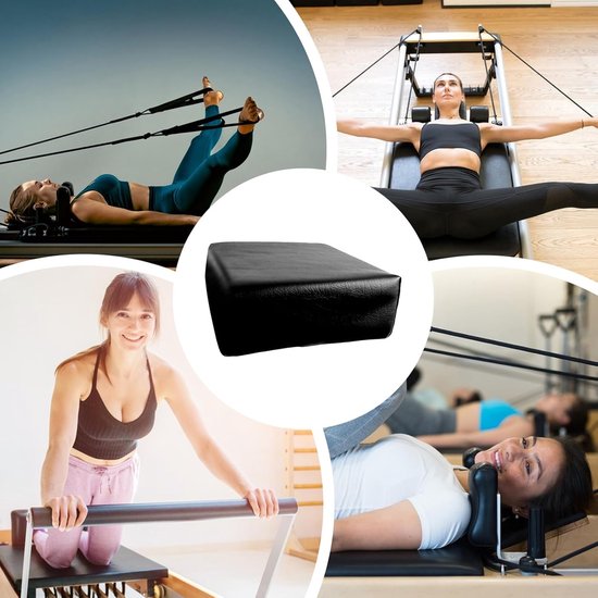 Yogakussen - Pilates oefenkussen - Meditatie en training - Antislip en stabiel - 25 x 165 x 7 cm - Zwart — afbeelding 2