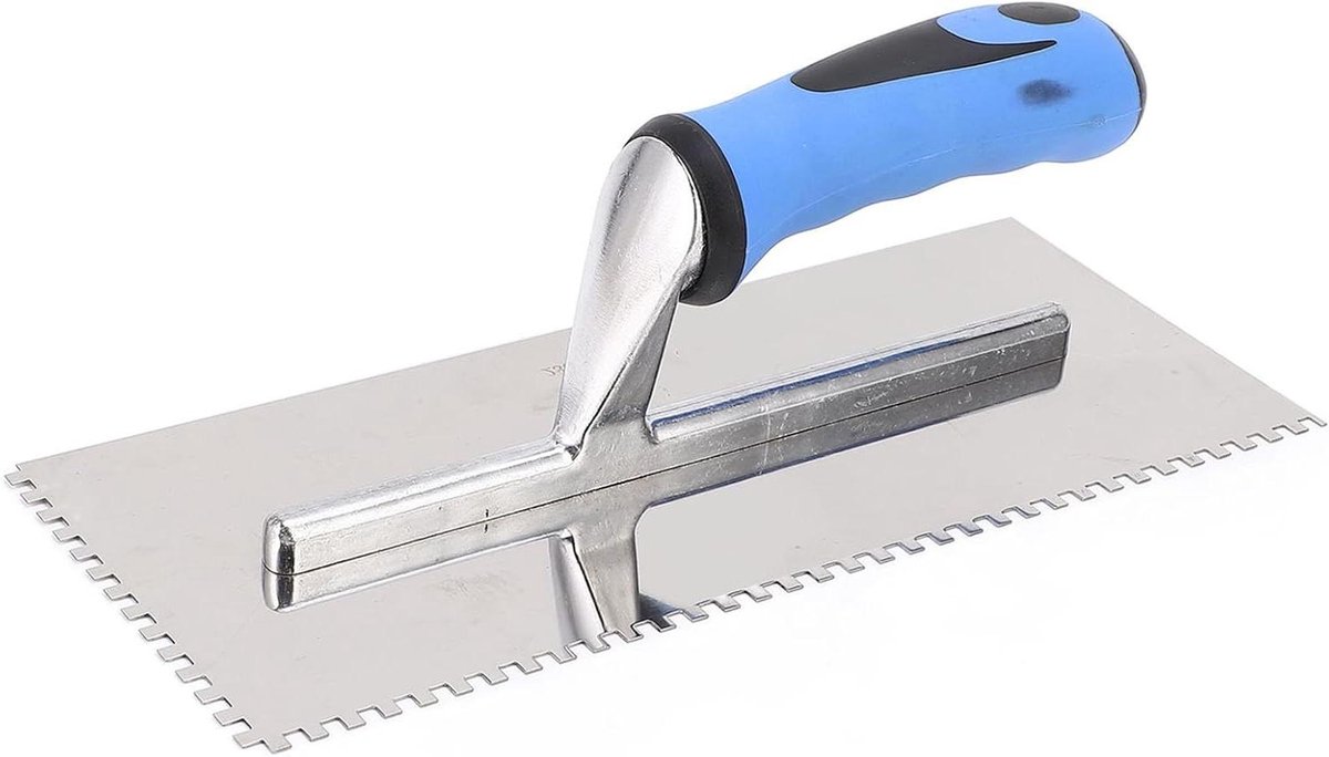 Vierkante Troffel - Inkepingspaan Lijmkam - Tegels Leggen - Roestvrij Staal - 4 mm Tandgrootte - Zilver